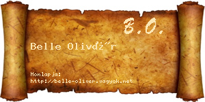 Belle Olivér névjegykártya