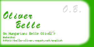 oliver belle business card